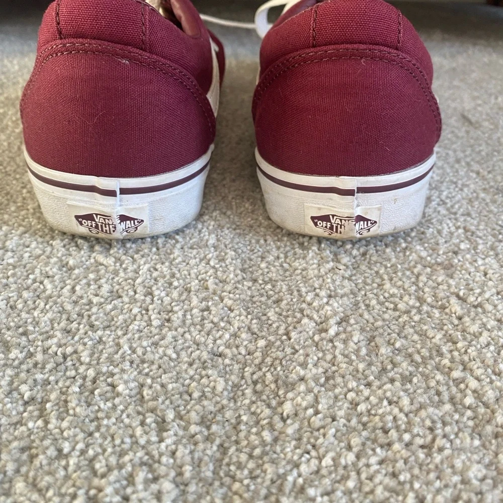 Vans Old Skool Maroon Sneakers with White Laces - Picture 3 of 6